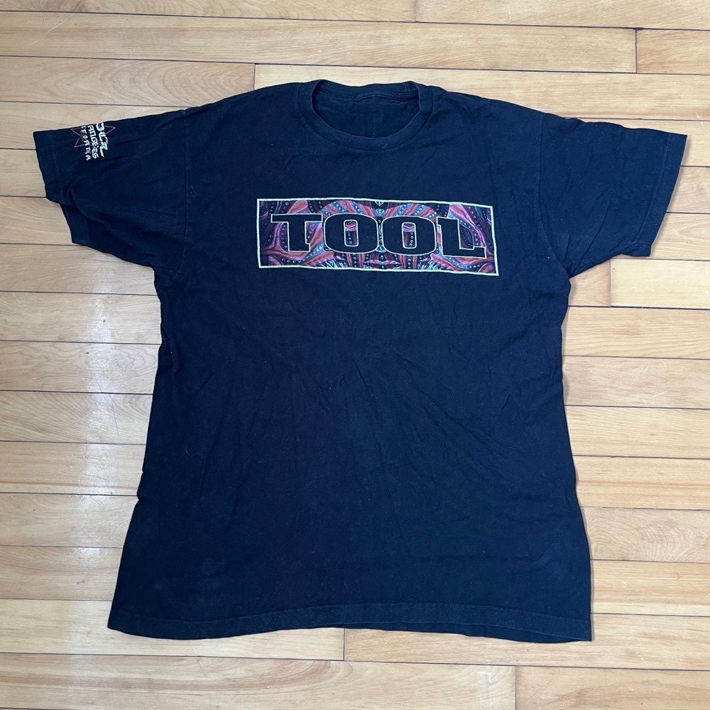 Tool Band T-Shirt Black Alex Grey Box Logo Graphic Tee Los Angeles Sleeve Hit
